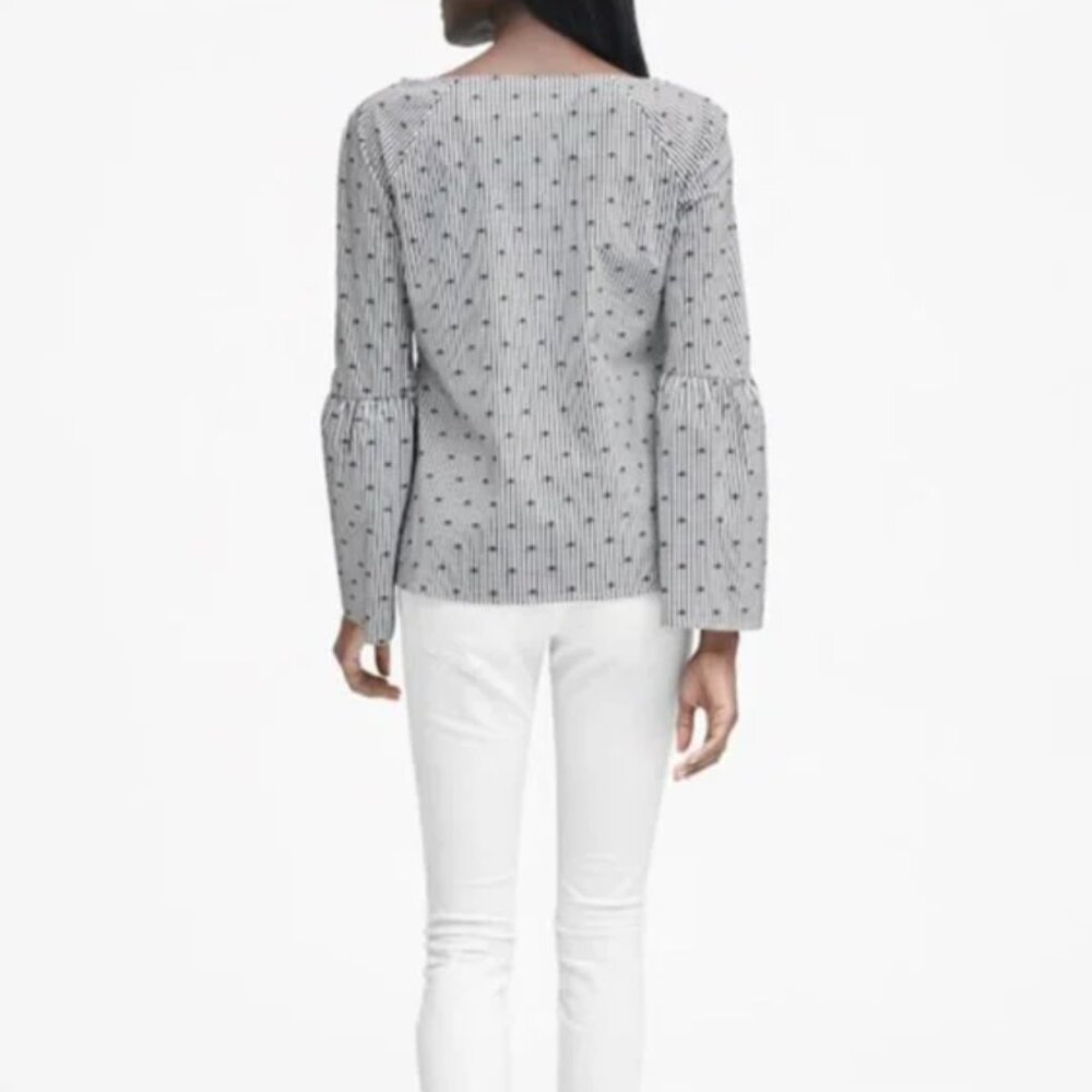 Banana Republic Long Bell Sleeve Kristen Top M - Picture 2 of 8